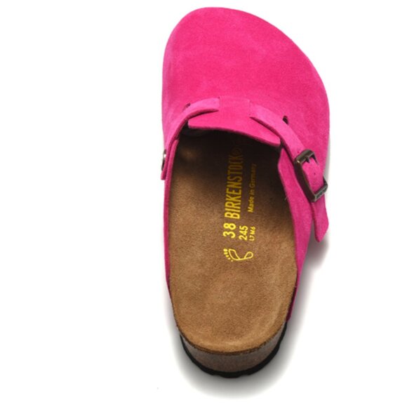 Birkenstock Boston Suede Leather Soft Footbed Clog - Picture 3 of 5